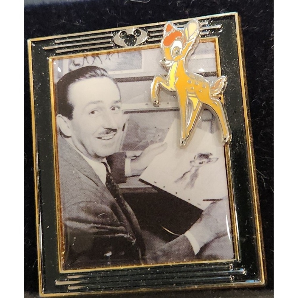 Disney Trading Pin Bambi Walt Framed Picture Photo Series 6 Limited Edition 2002